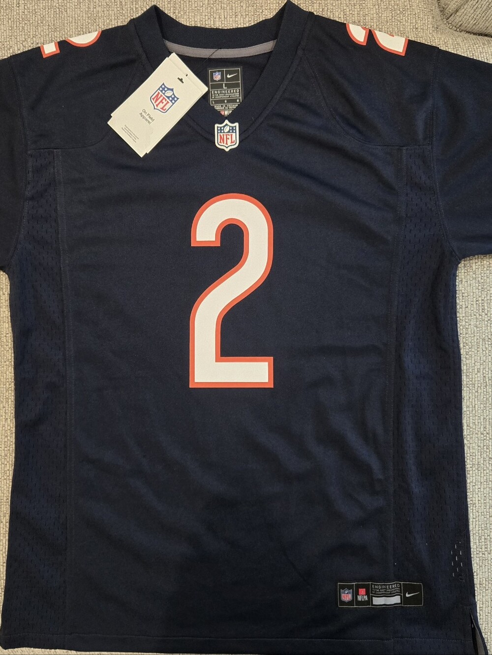 Chicago Bears DJ Moore #2 Nike Game Jersey — Youth Boys Large (14/16) — NWT
